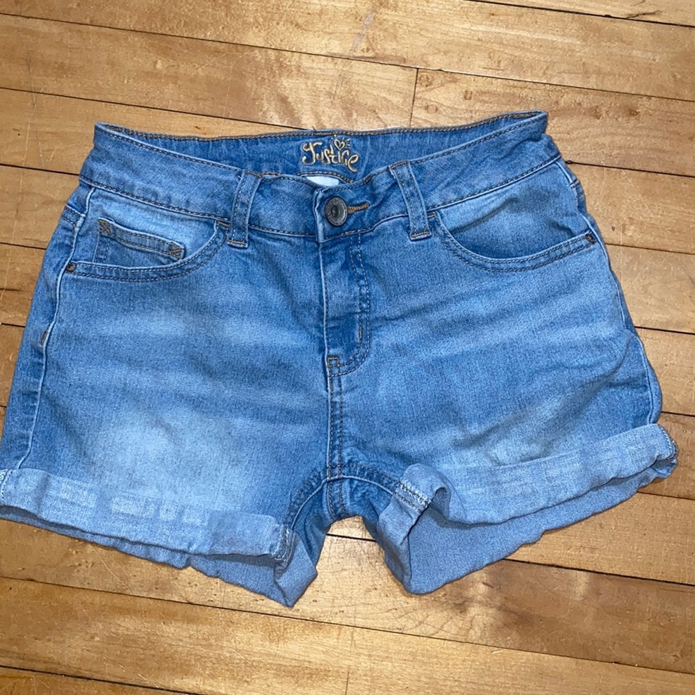 Girls justice size 12R jean shorts